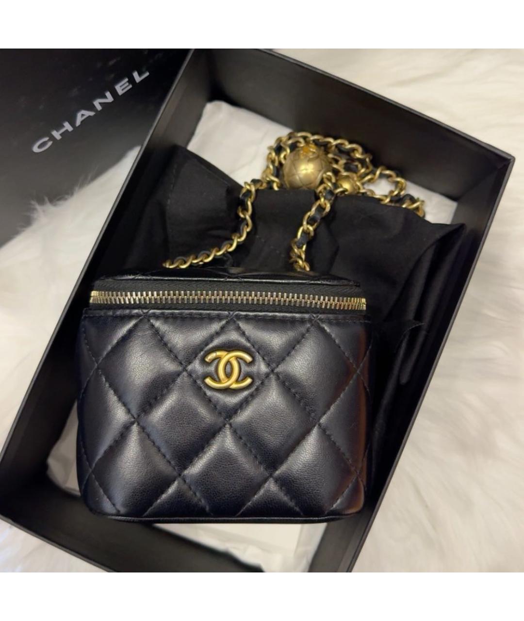 CHANEL Черная кожаная сумка через плечо, фото 2