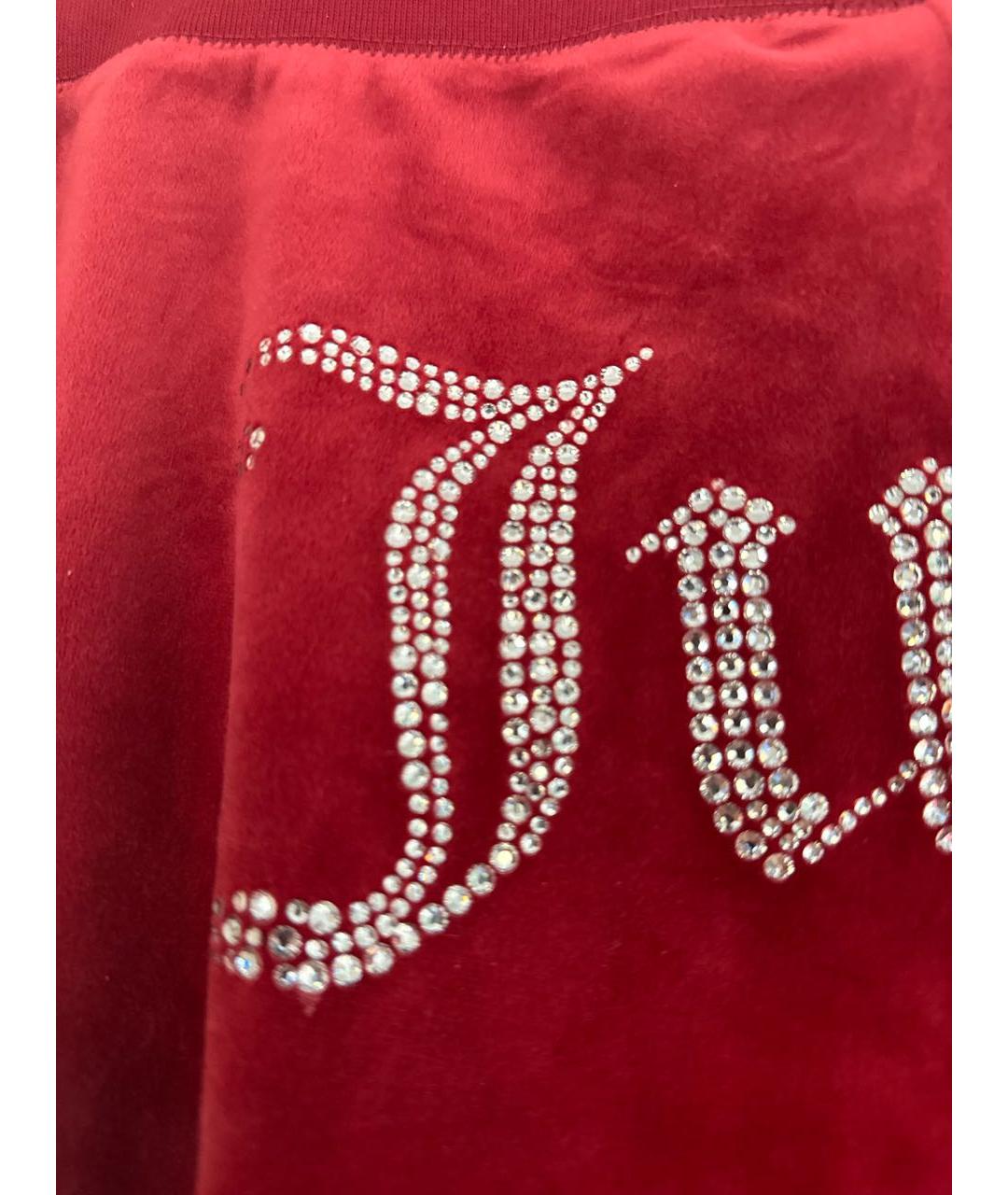 JUICY COUTURE Бордовый велюровый костюм с брюками, фото 7