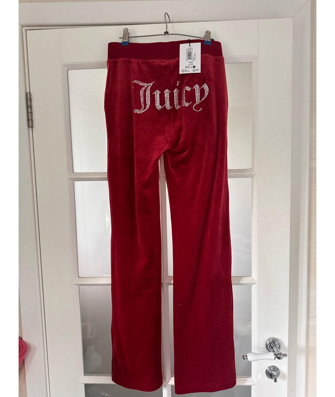 JUICY COUTURE Бордовый велюровый костюм с брюками, фото 3