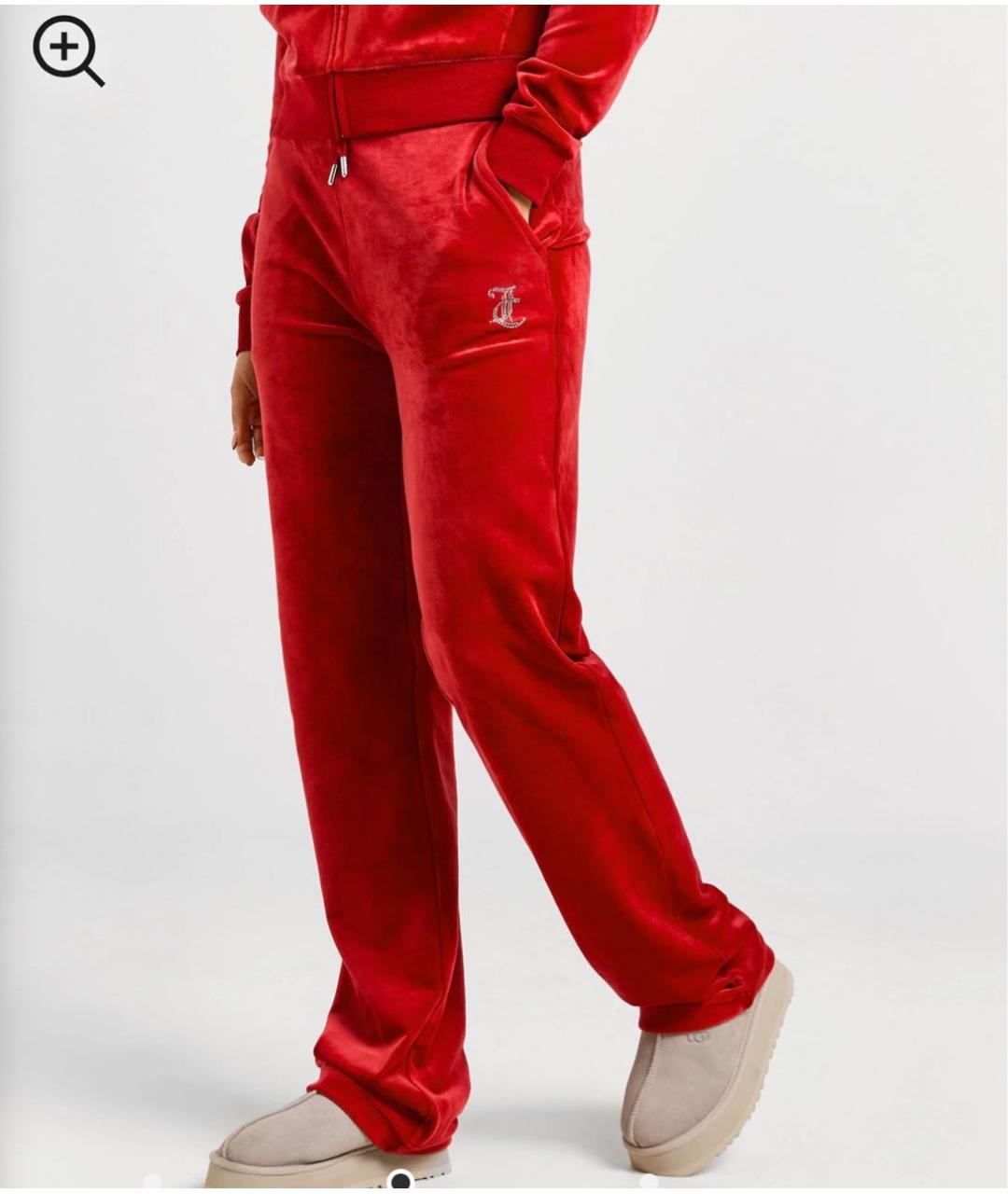 JUICY COUTURE Бордовый велюровый костюм с брюками, фото 6