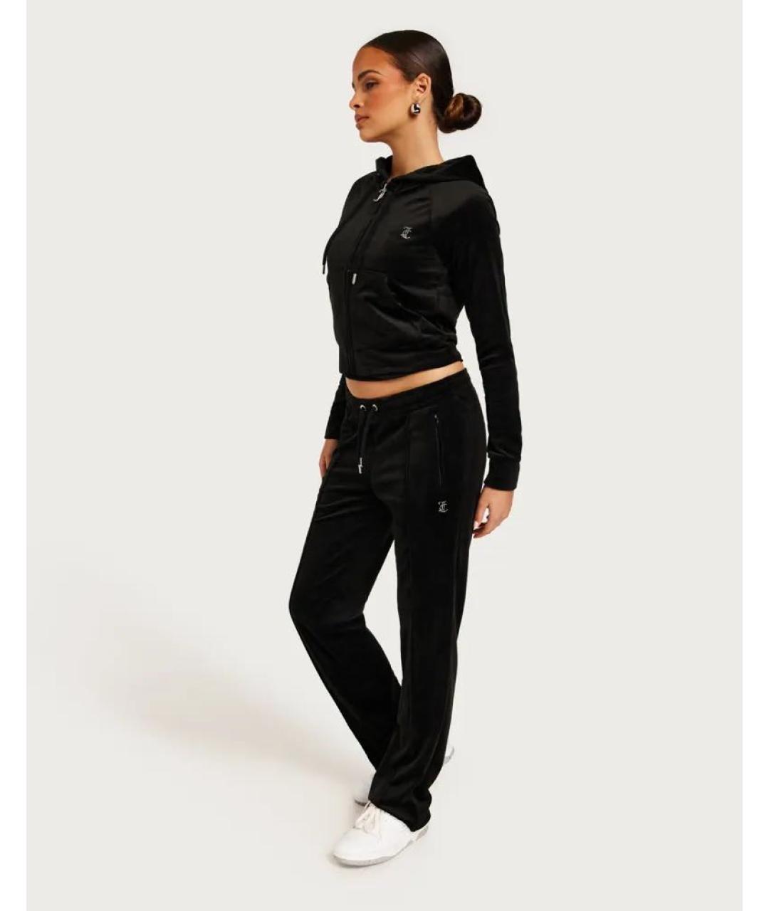 JUICY COUTURE Черный велюровый костюм с брюками, фото 6