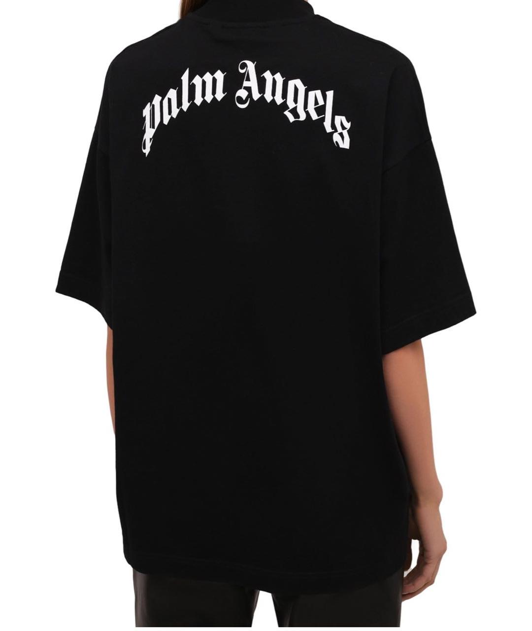 PALM ANGELS Черная хлопковая футболка, фото 2