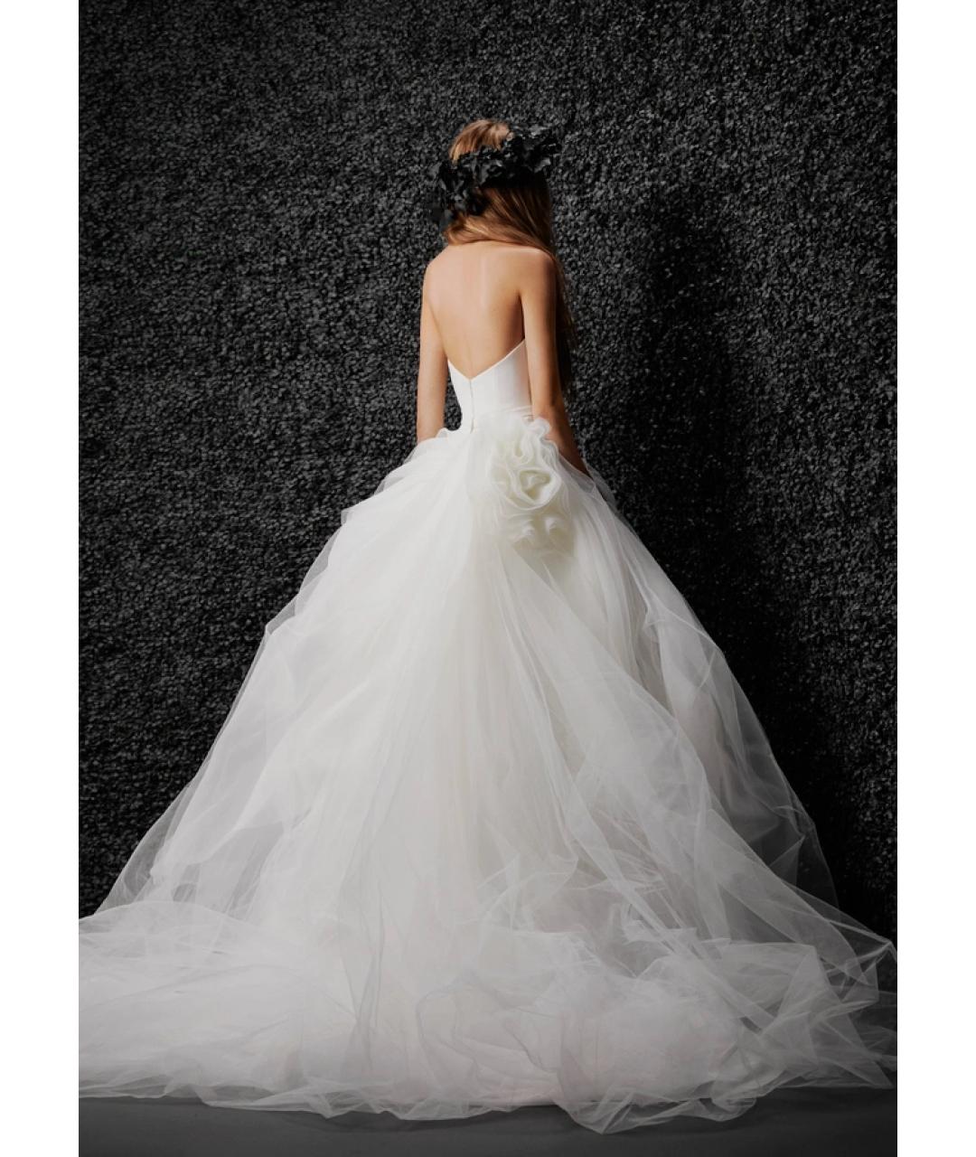 VERA WANG Белое креповое свадебное платье, фото 7