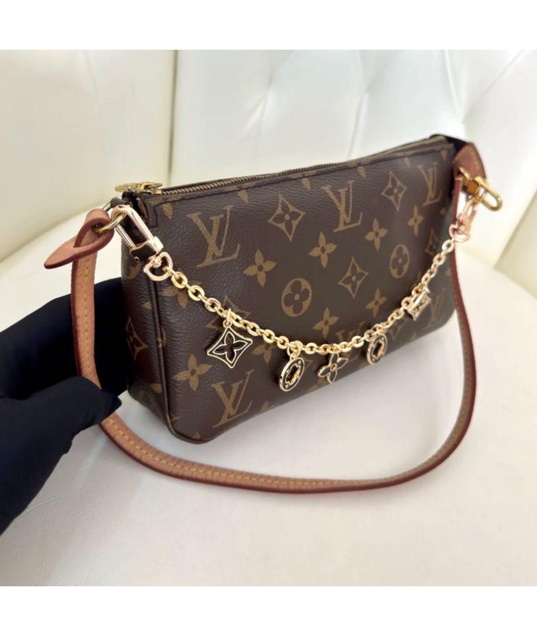 LOUIS VUITTON Коричневая сумка с короткими ручками, фото 3