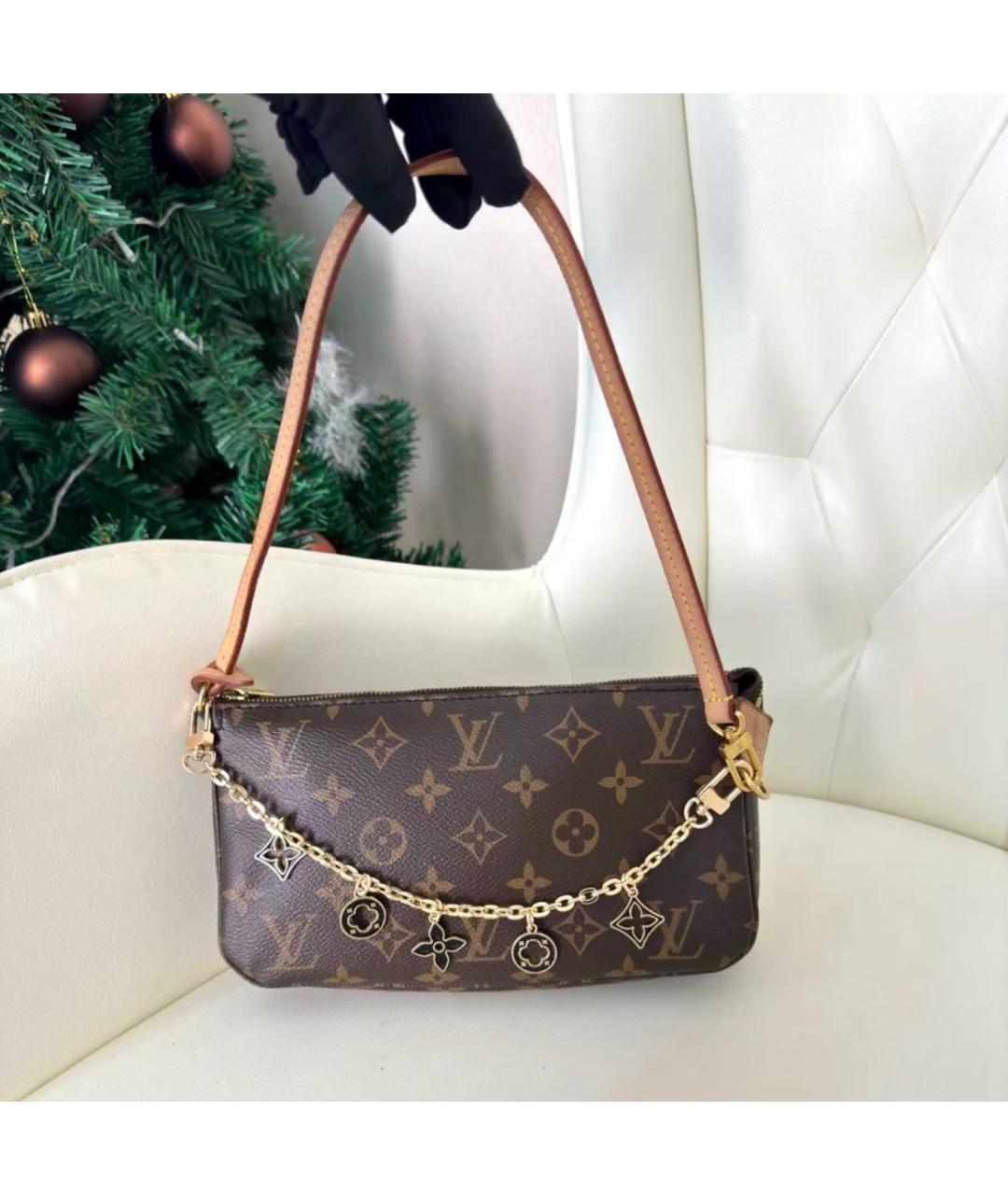 LOUIS VUITTON Коричневая сумка с короткими ручками, фото 8