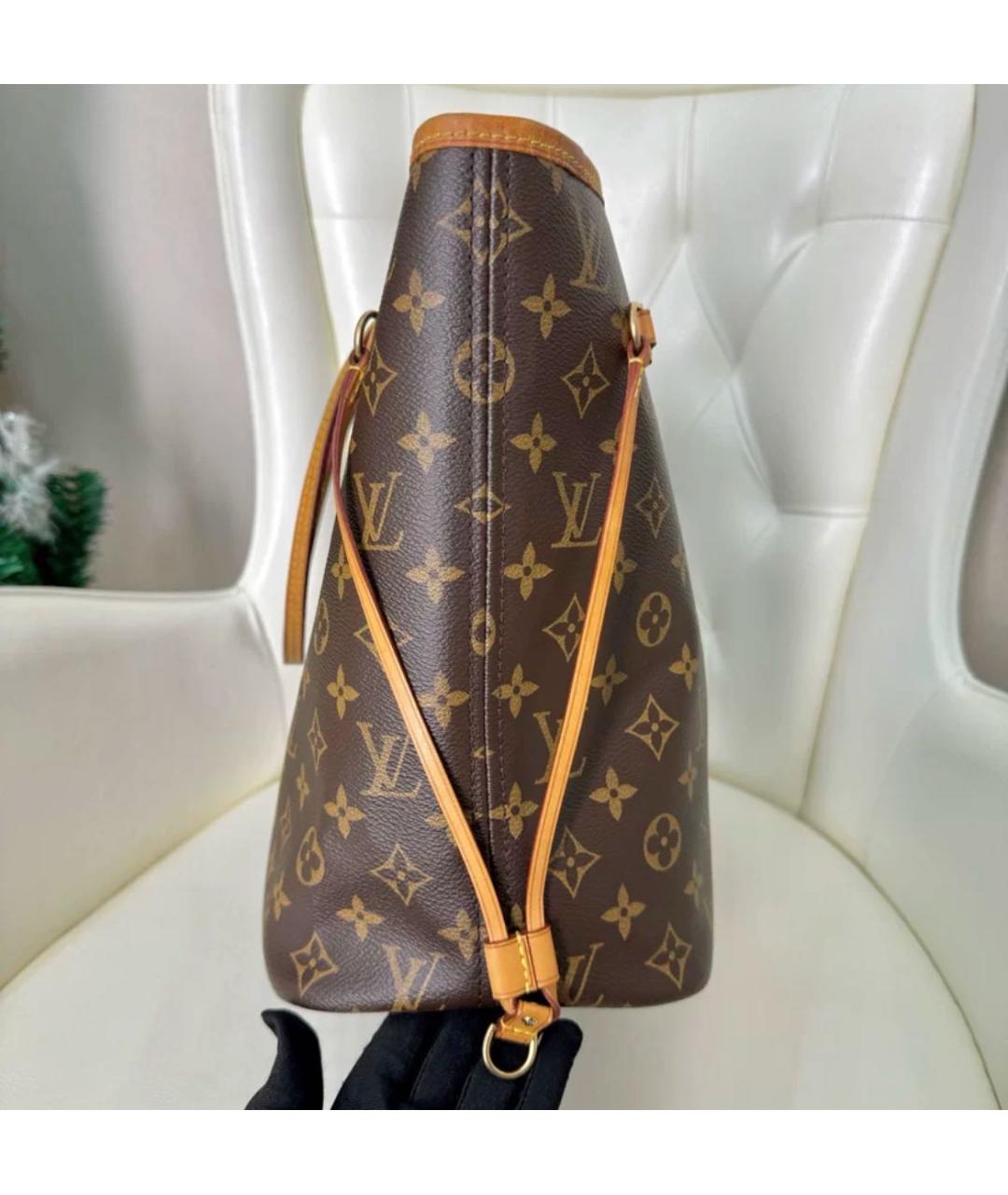 LOUIS VUITTON Коричневая сумка с короткими ручками, фото 5