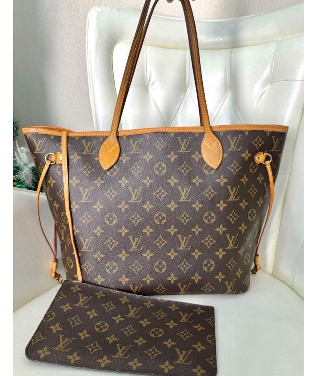 LOUIS VUITTON Коричневая сумка с короткими ручками, фото 9