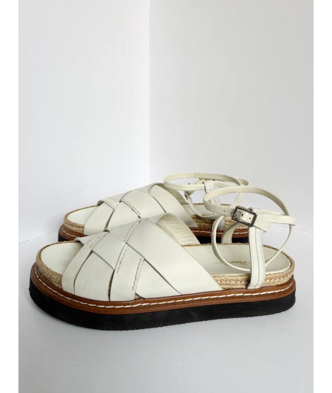 3.1 PHILLIP LIM Бежевые кожаные босоножки, фото 8