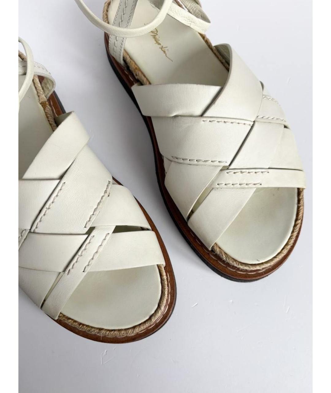 3.1 PHILLIP LIM Бежевые кожаные босоножки, фото 6