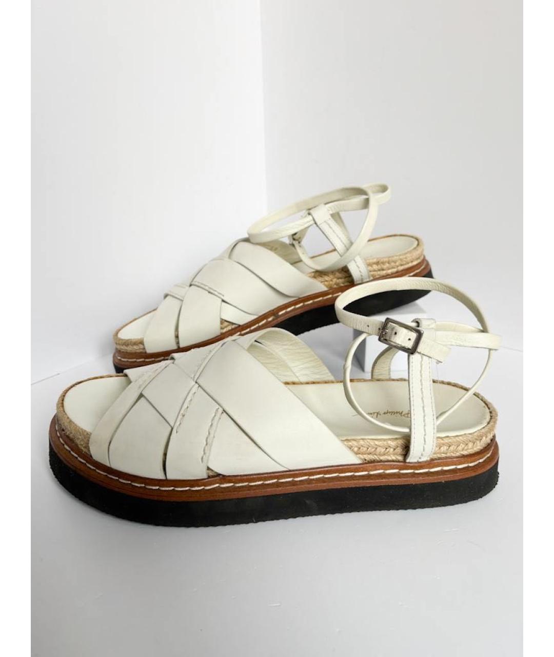 3.1 PHILLIP LIM Бежевые кожаные босоножки, фото 3