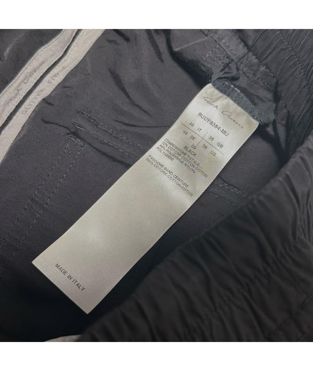 RICK OWENS Черные хлопковые шорты, фото 5