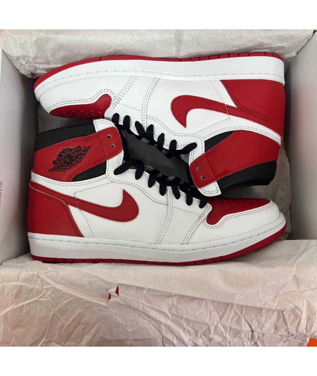 JORDAN Красные высокие кроссовки / кеды, фото 4