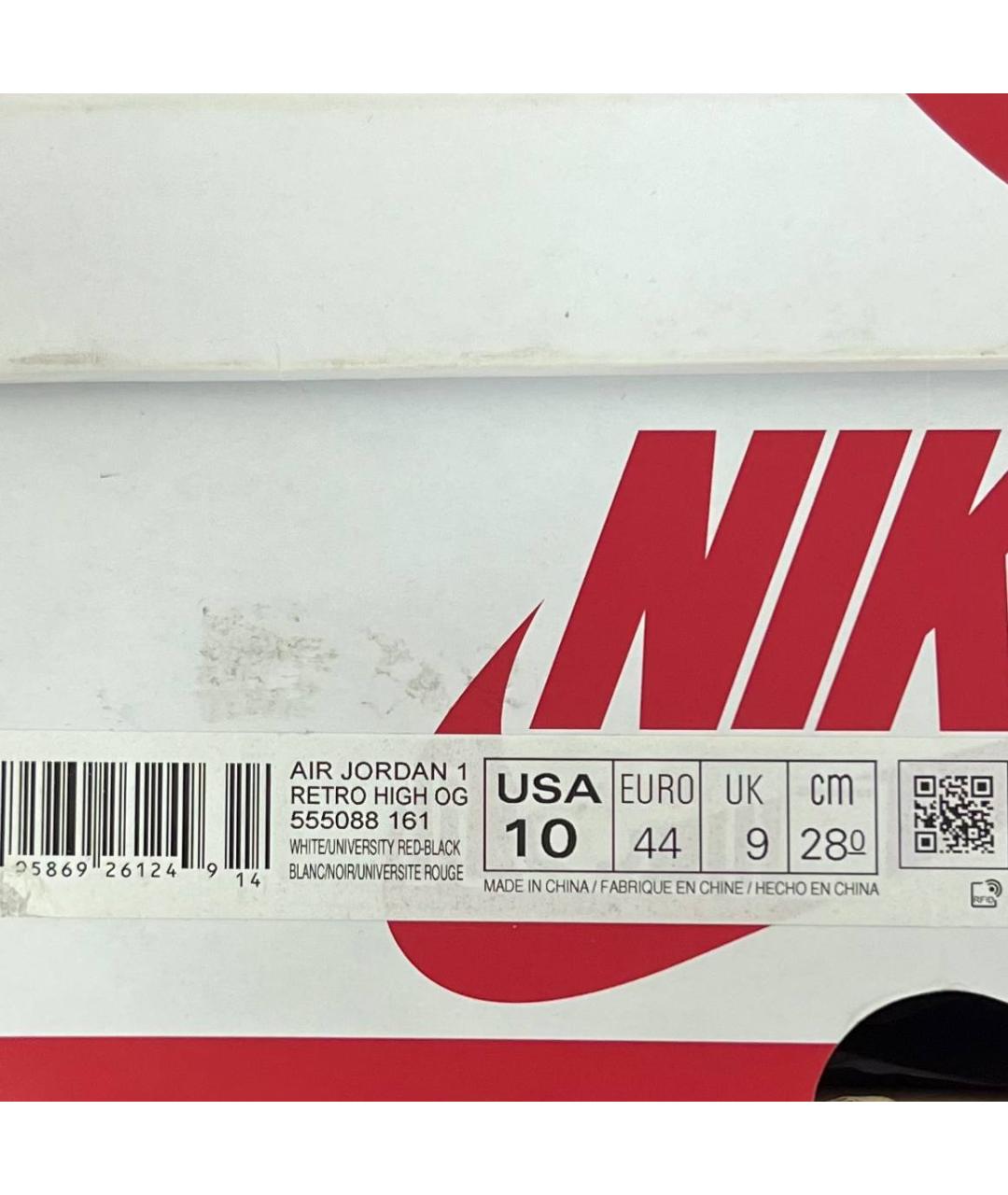 JORDAN Красные высокие кроссовки / кеды, фото 7