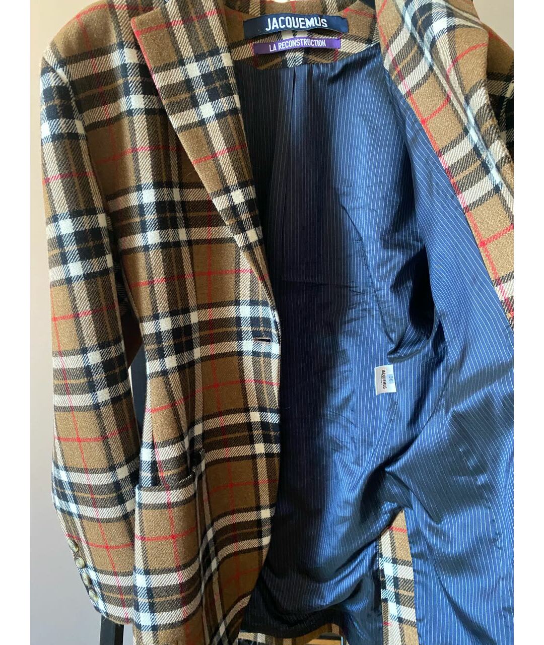 JACQUEMUS Коричневый шерстяной жакет/пиджак, фото 4