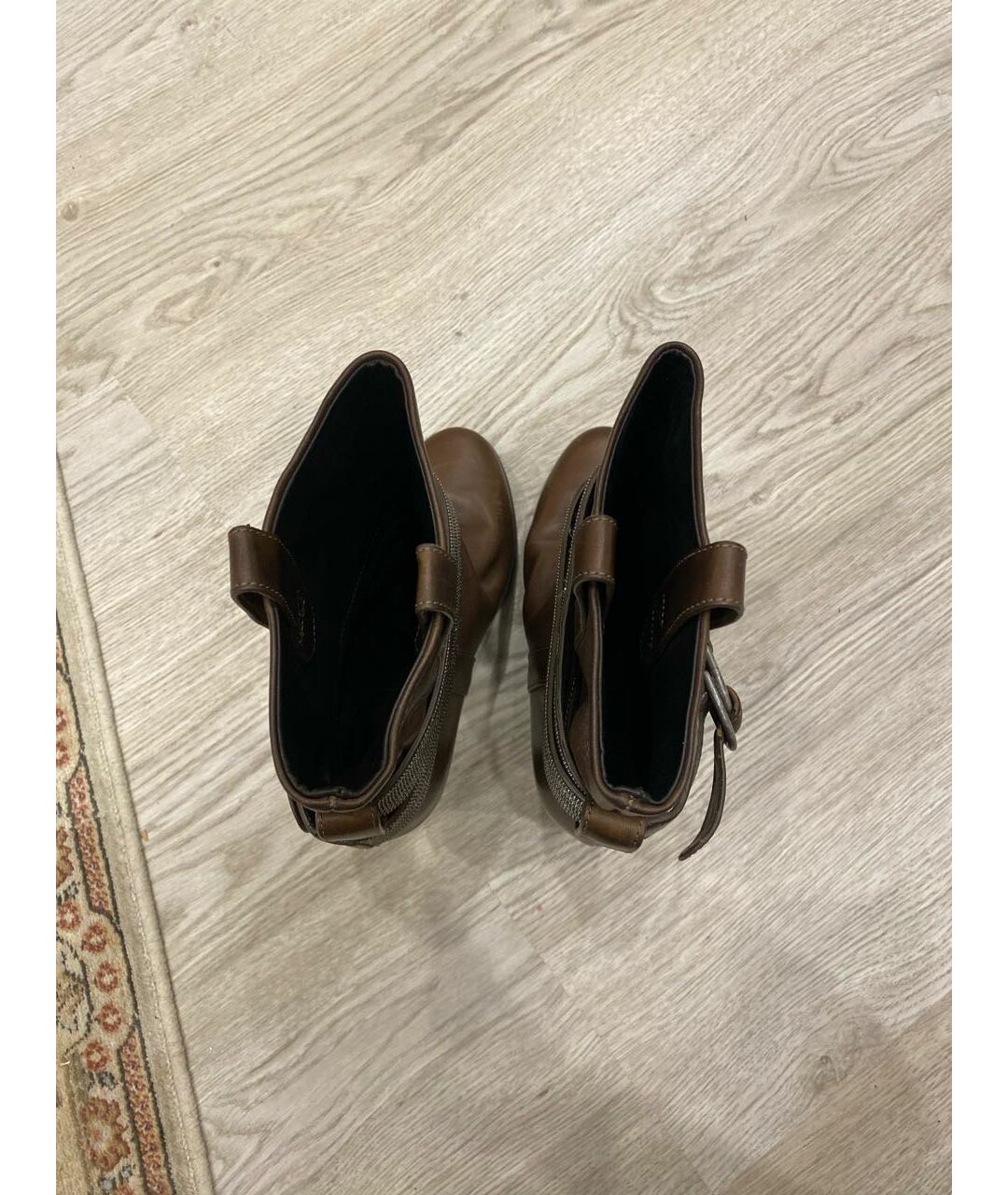 BRUNELLO CUCINELLI Коричневые кожаные ботильоны, фото 3