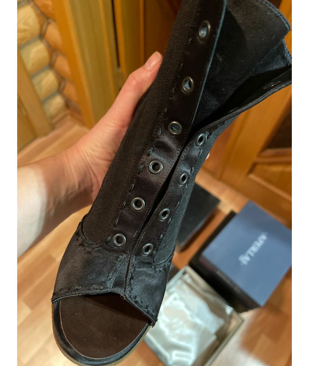 GIUSEPPE ZANOTTI DESIGN Черные текстильные ботильоны, фото 5