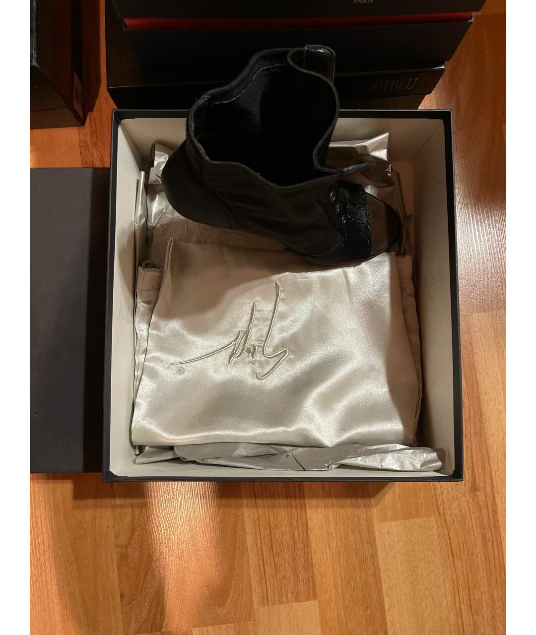 GIUSEPPE ZANOTTI DESIGN Черные текстильные ботильоны, фото 8