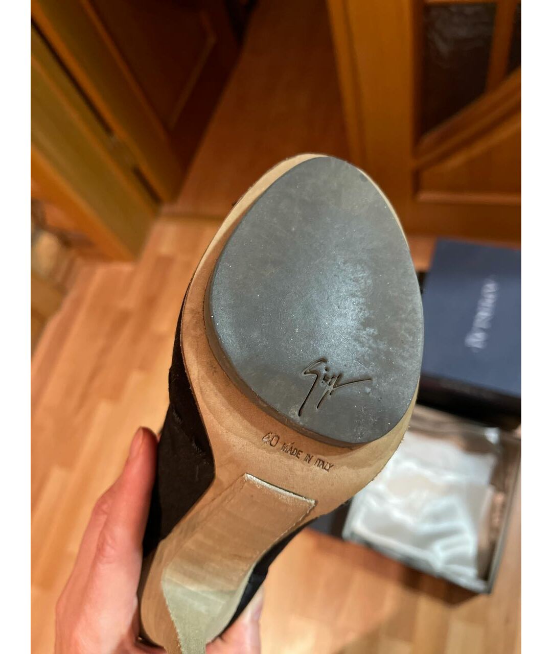 GIUSEPPE ZANOTTI DESIGN Черные текстильные ботильоны, фото 6