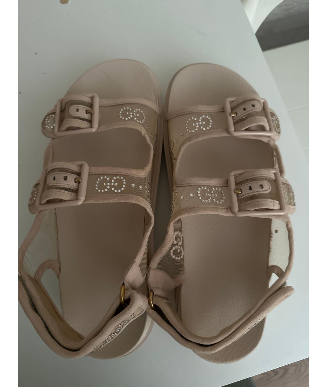 GUCCI Бежевые сандалии, фото 3