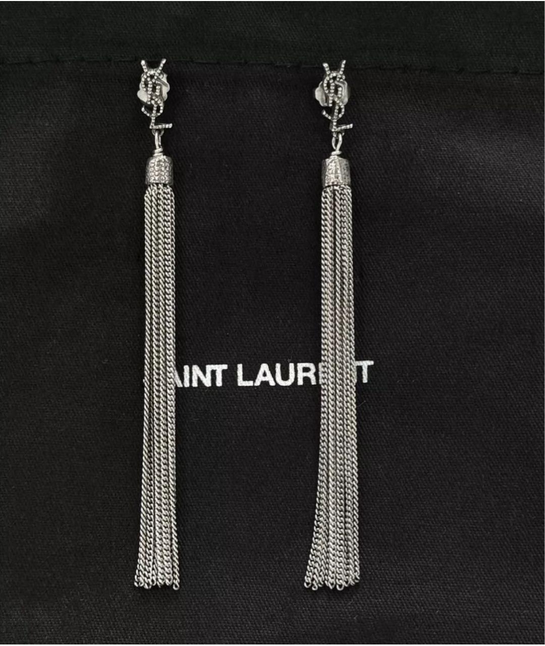 SAINT LAURENT Латунные серьги, фото 2