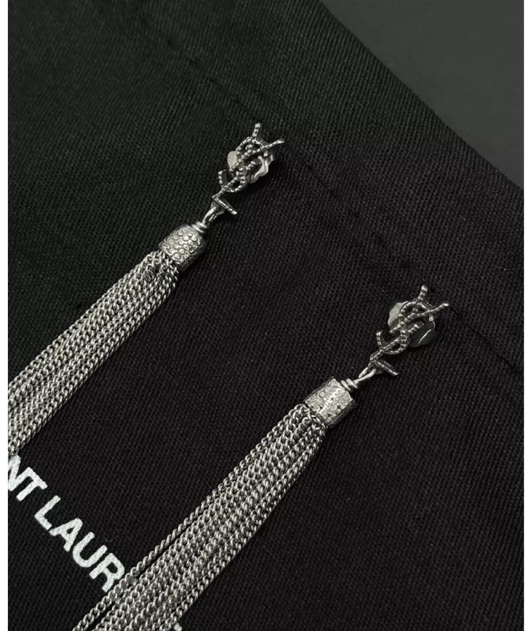 SAINT LAURENT Латунные серьги, фото 3