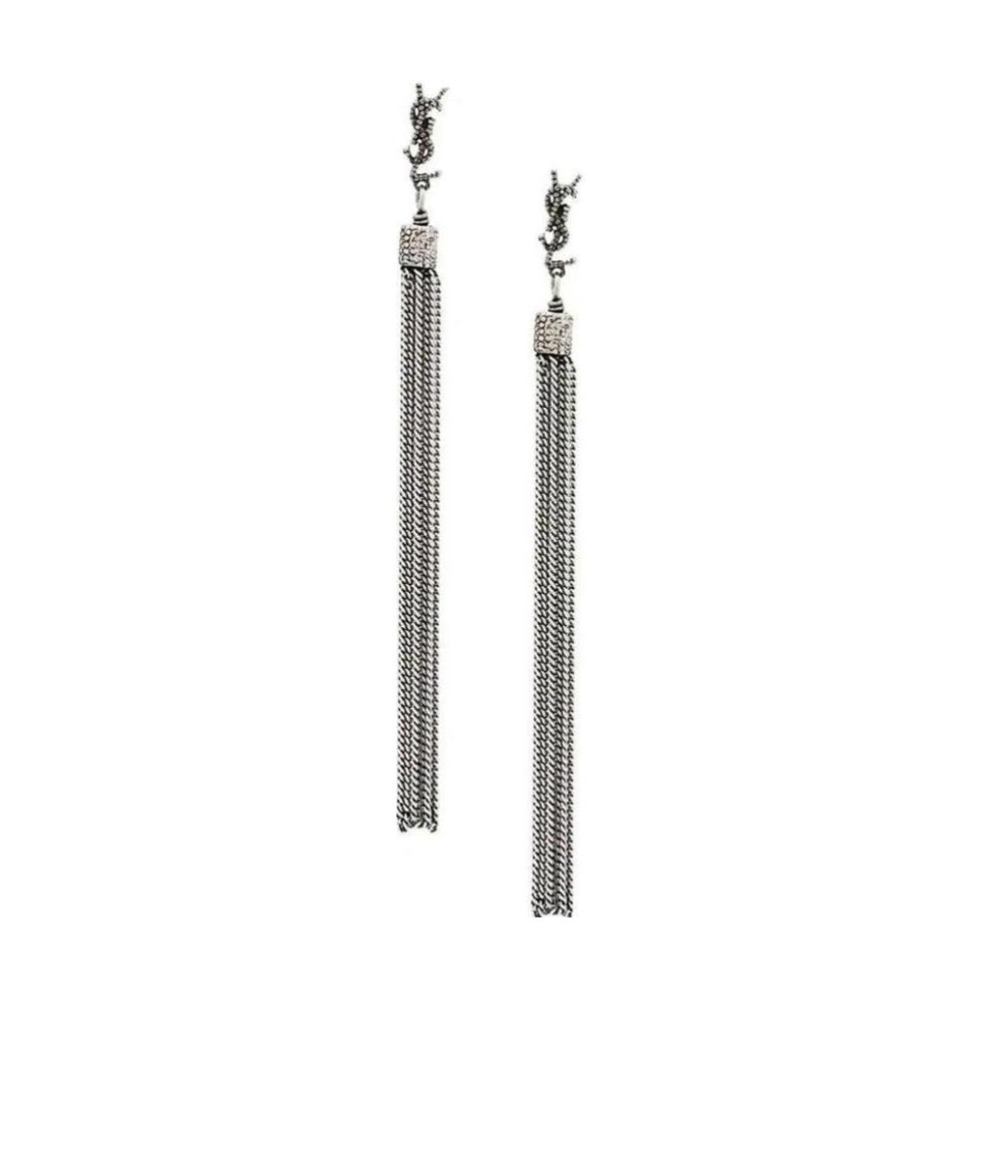 SAINT LAURENT Латунные серьги, фото 1