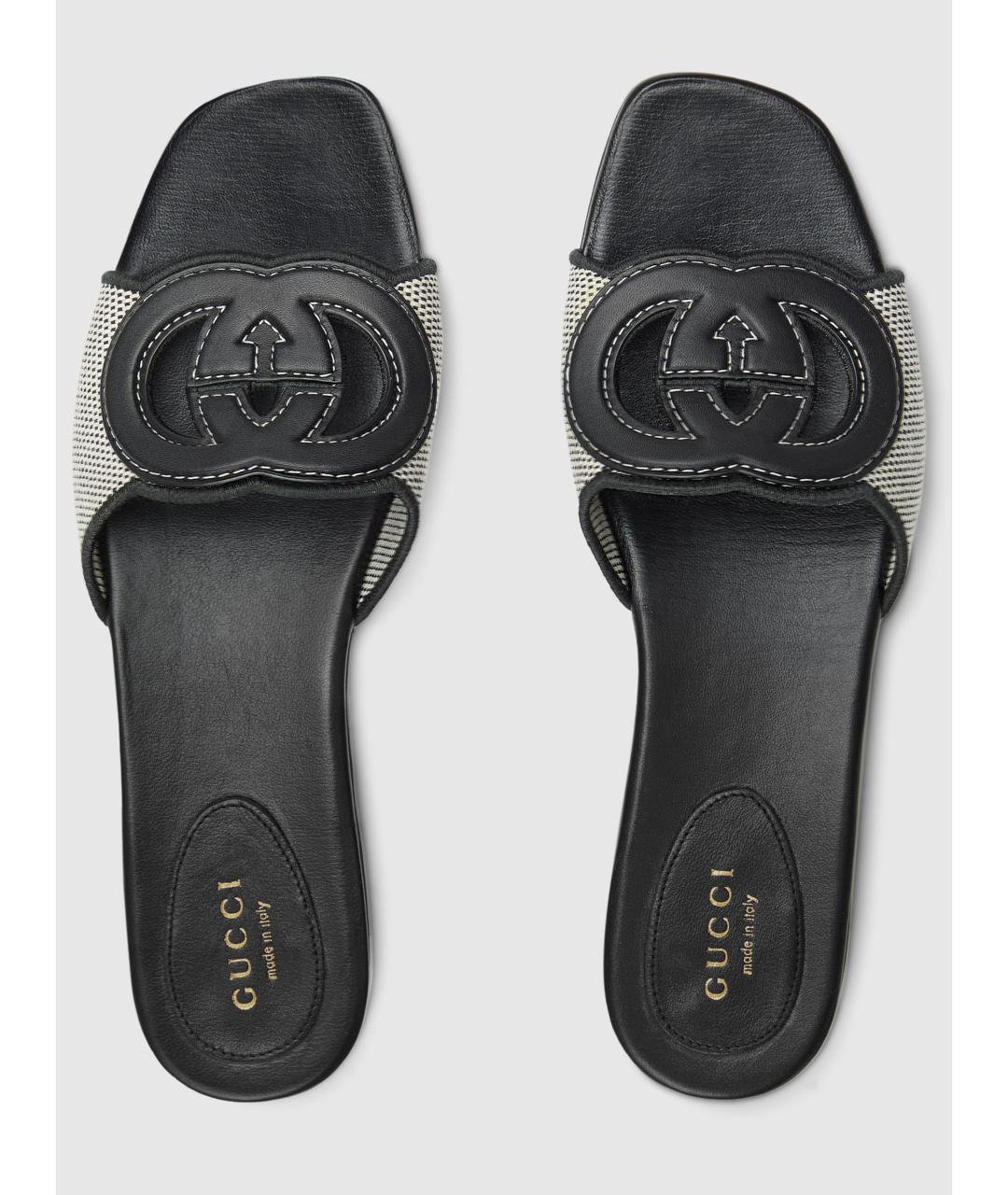 GUCCI Черные шлепанцы, фото 5