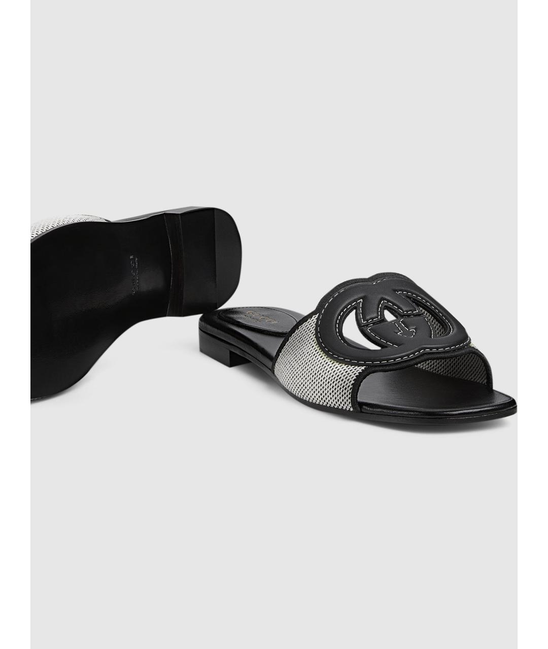 GUCCI Черные шлепанцы, фото 6