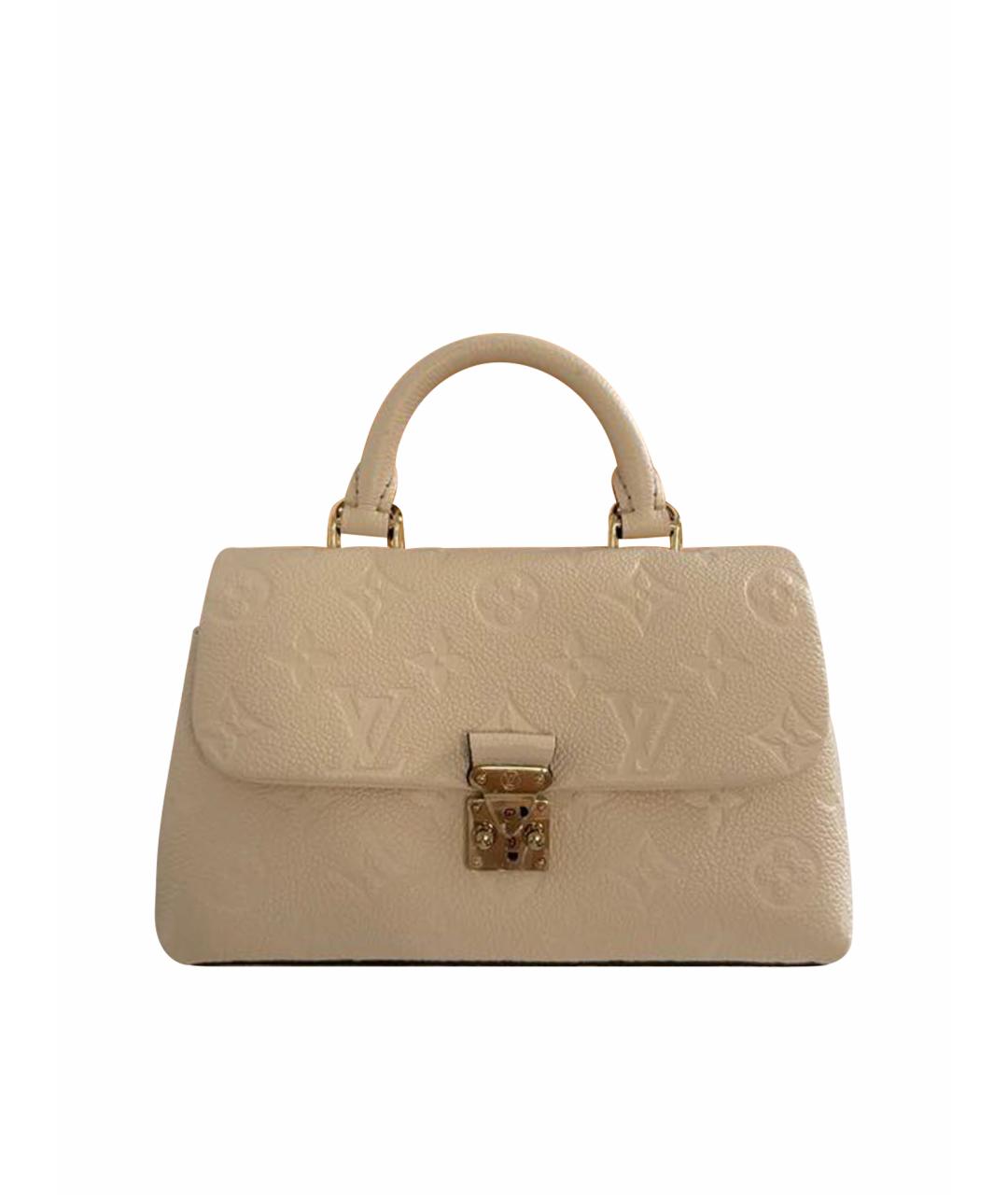 LOUIS VUITTON Бежевая кожаная сумка через плечо, фото 1