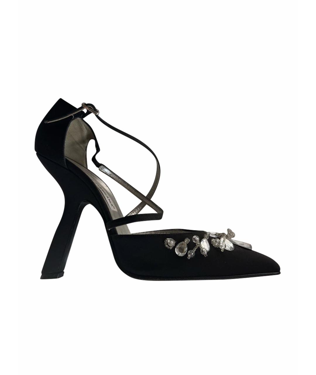 DOLCE&GABBANA Темно-синие текстильные туфли, фото 1
