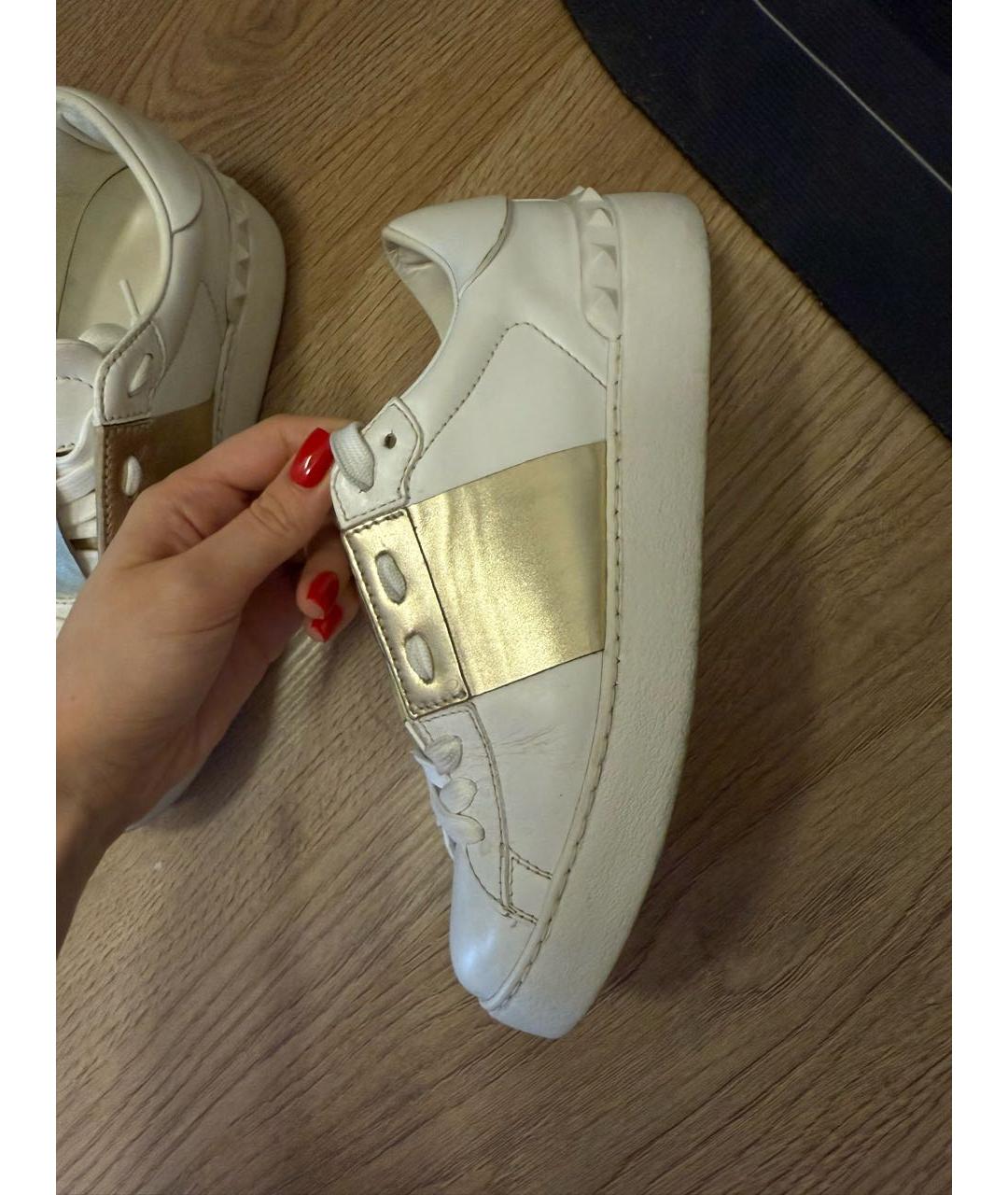 VALENTINO Белые кожаные кеды, фото 3