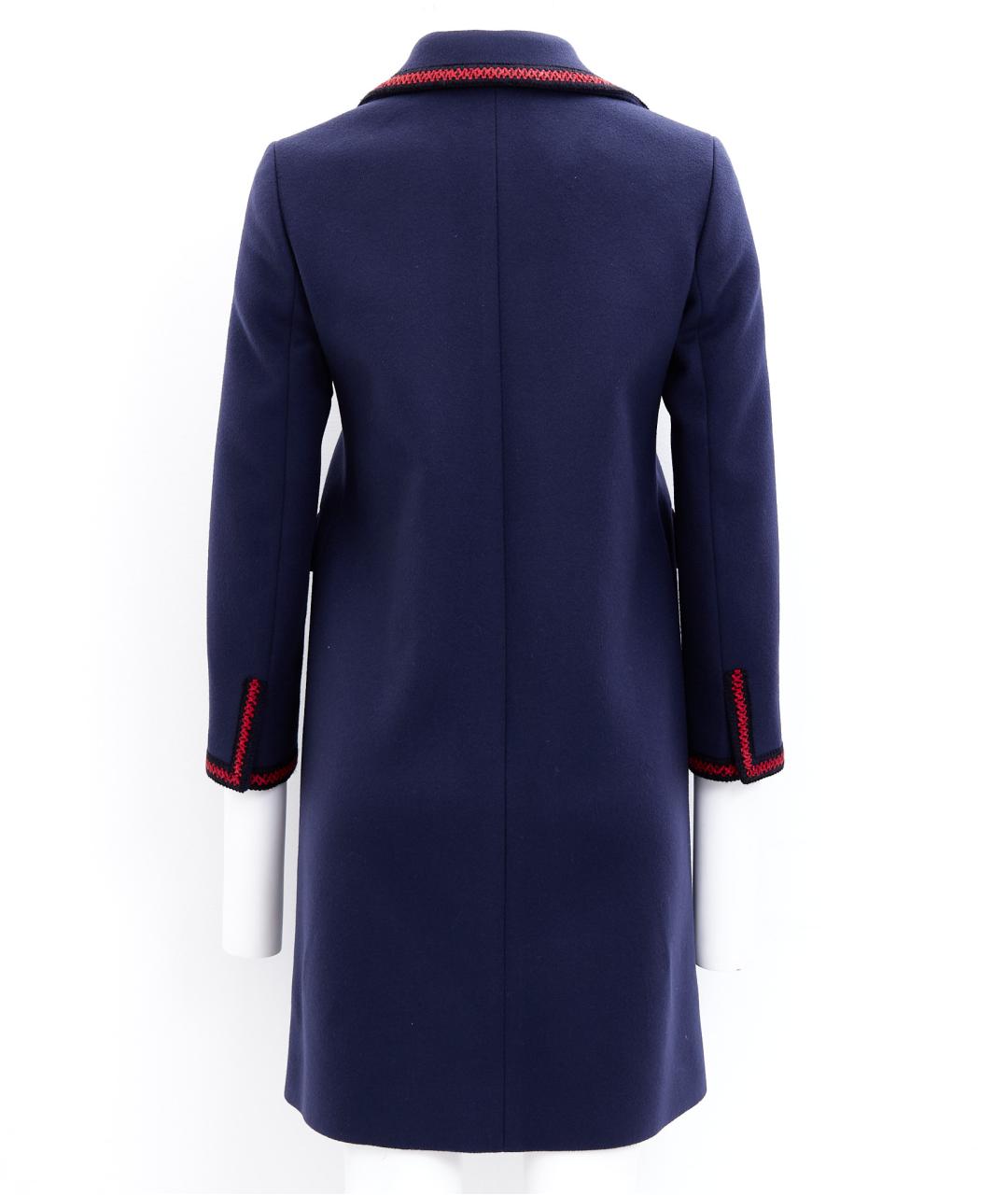 GUCCI Синее шерстяное пальто, фото 2