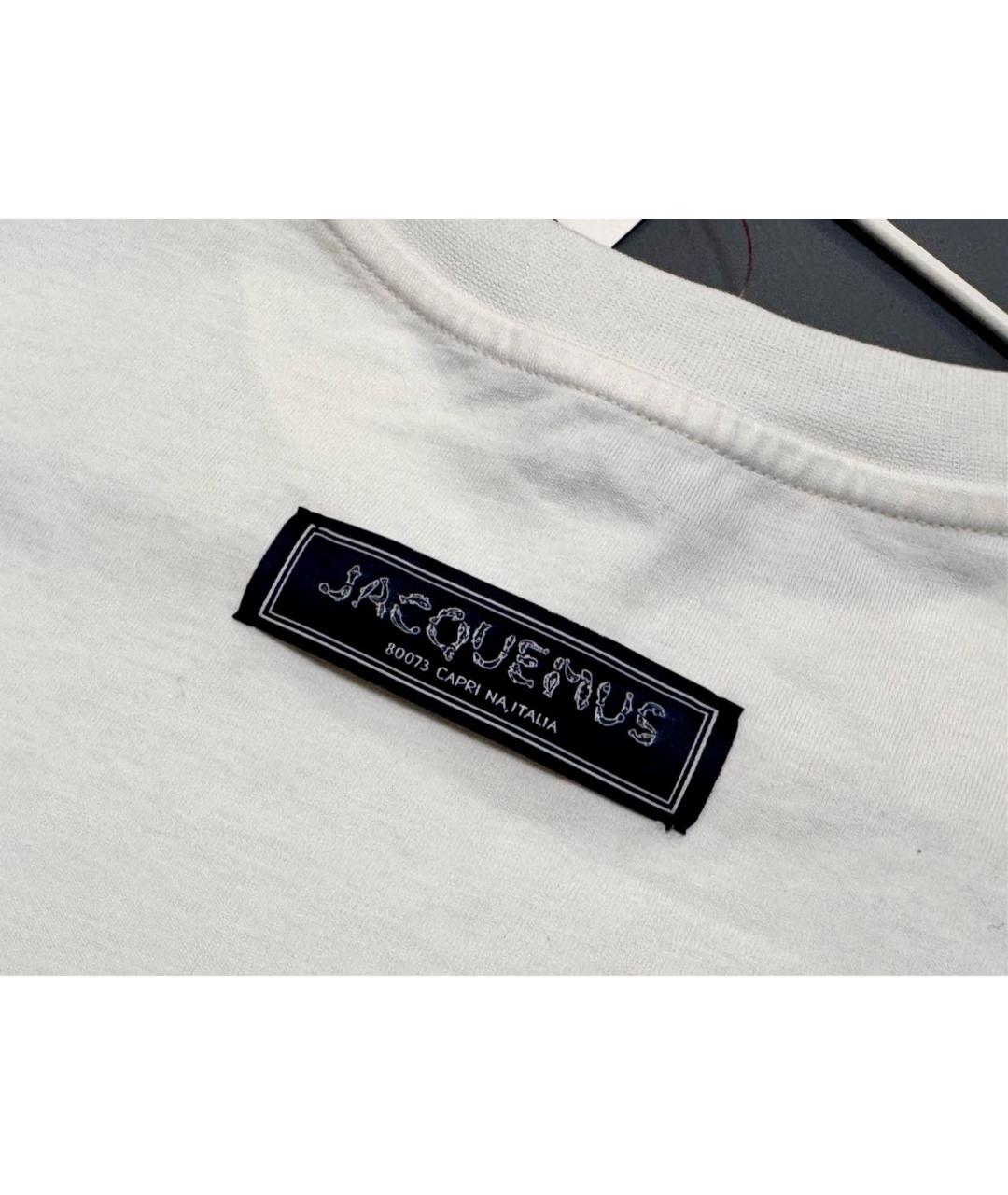 JACQUEMUS Белая хлопковая футболка, фото 5