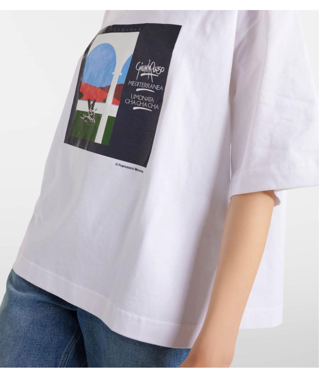 JACQUEMUS Белая хлопковая футболка, фото 7