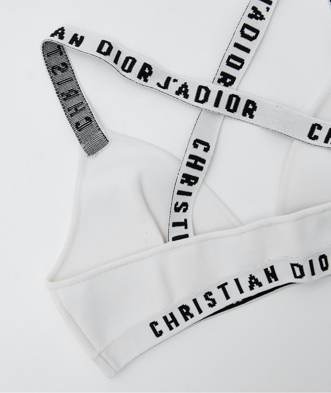 CHRISTIAN DIOR Белая вискозная майка, фото 4