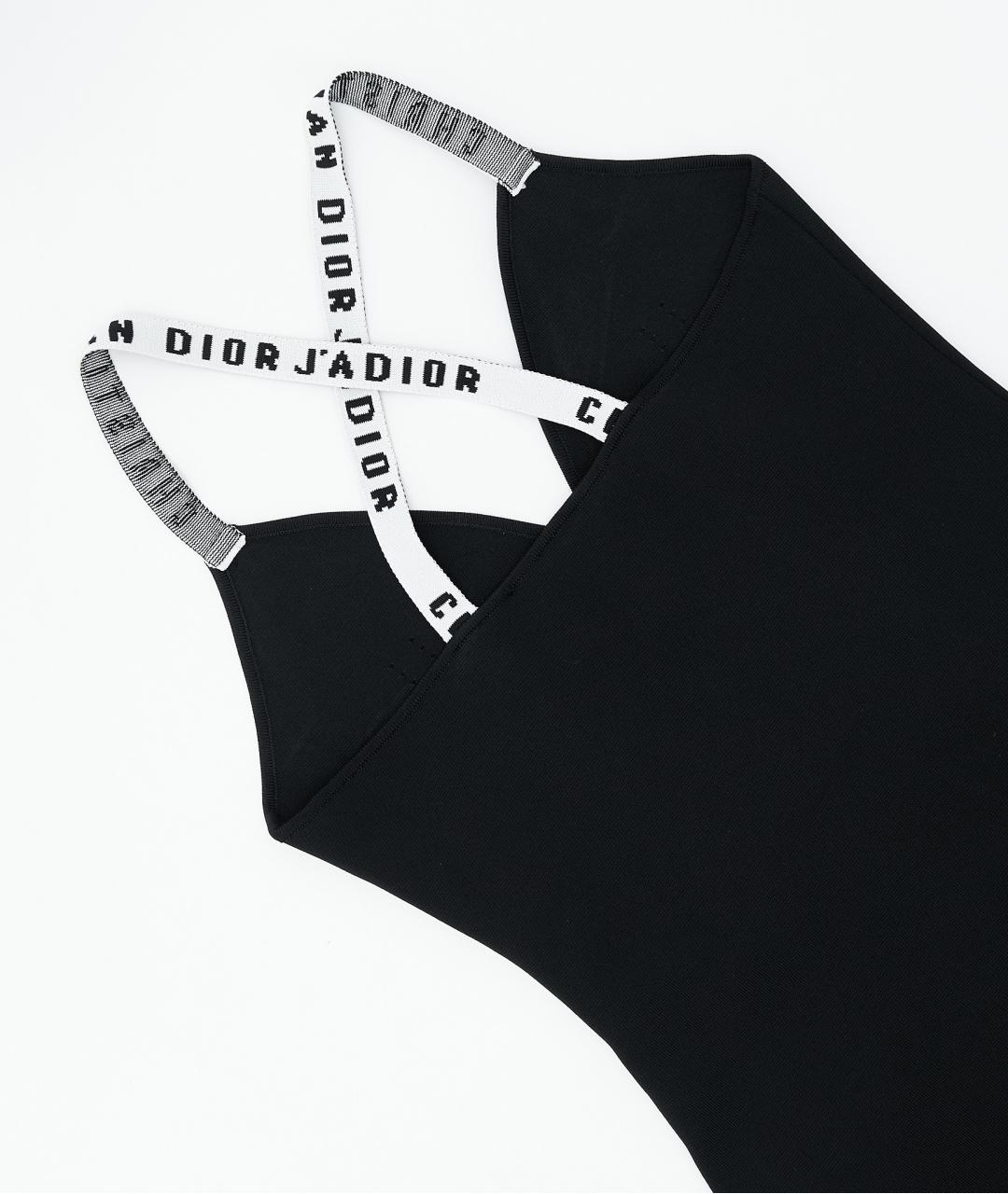 CHRISTIAN DIOR Черное вискозное боди, фото 5