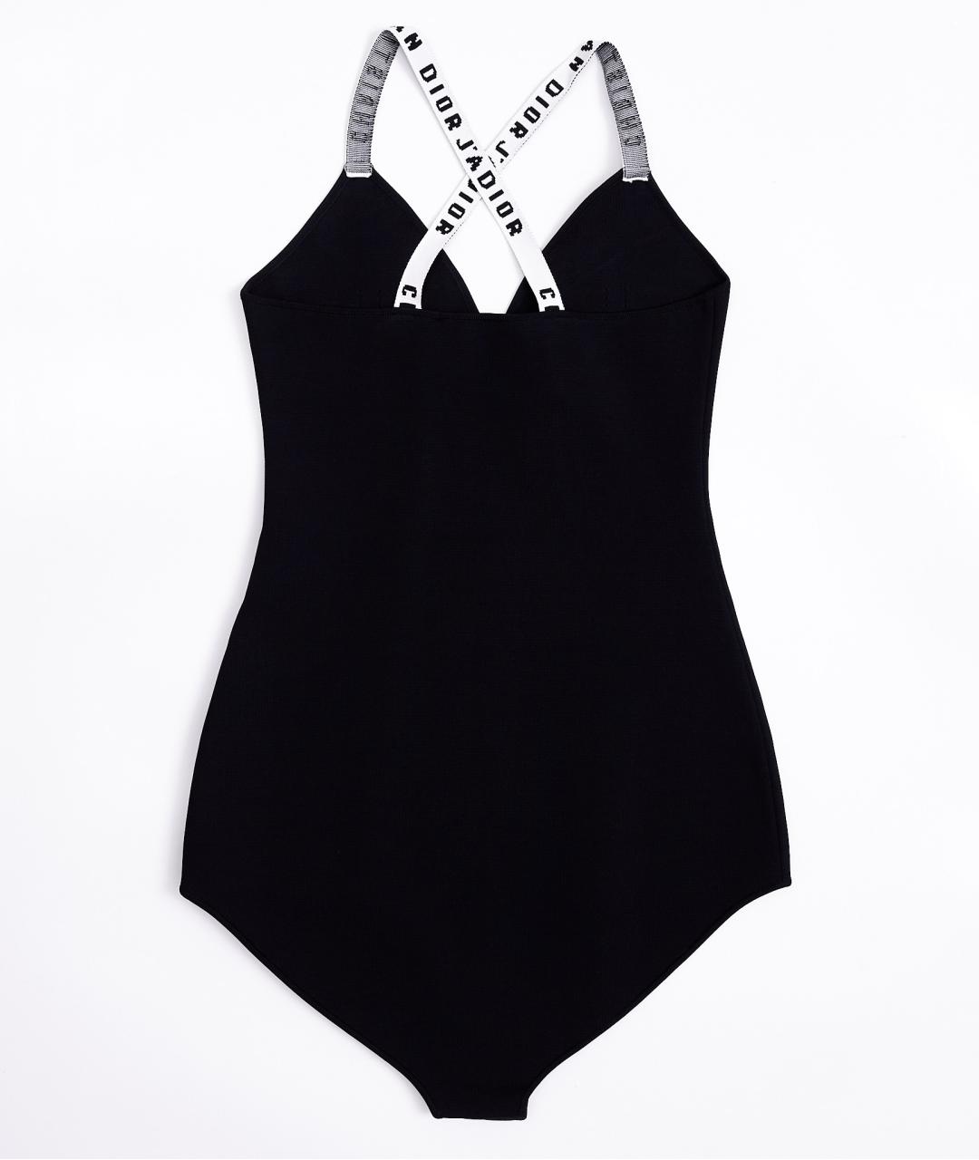 CHRISTIAN DIOR Черное вискозное боди, фото 2