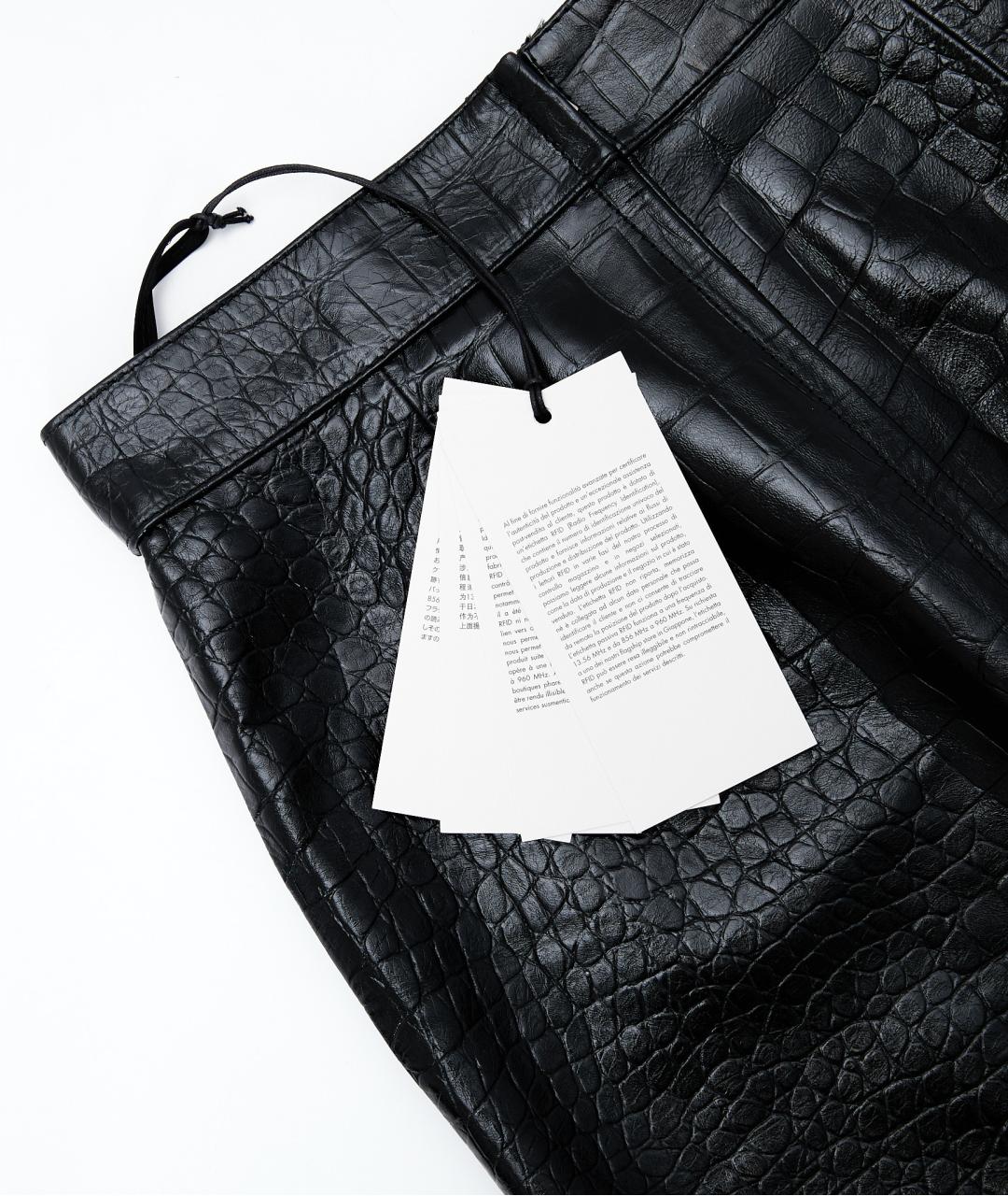 GUCCI Черная кожаная юбка мини, фото 6