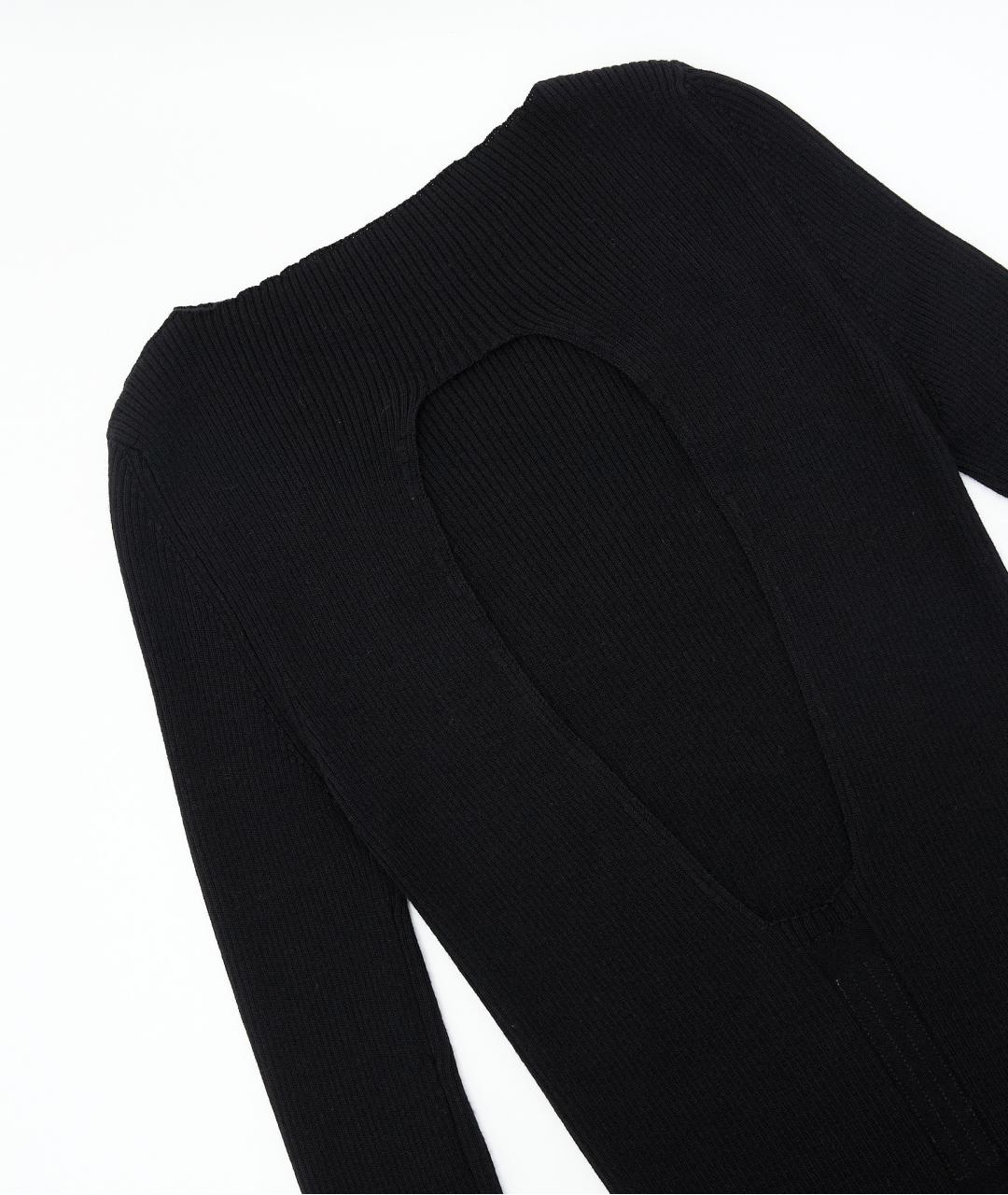 RICK OWENS Черное шерстяное коктейльное платье, фото 6