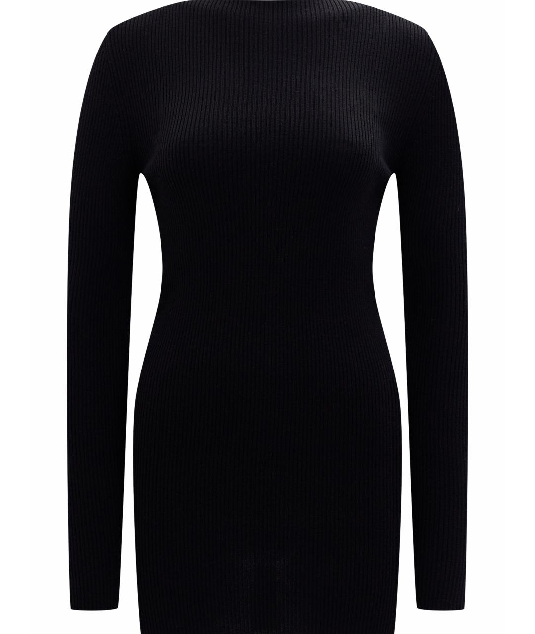 RICK OWENS Черное шерстяное коктейльное платье, фото 1