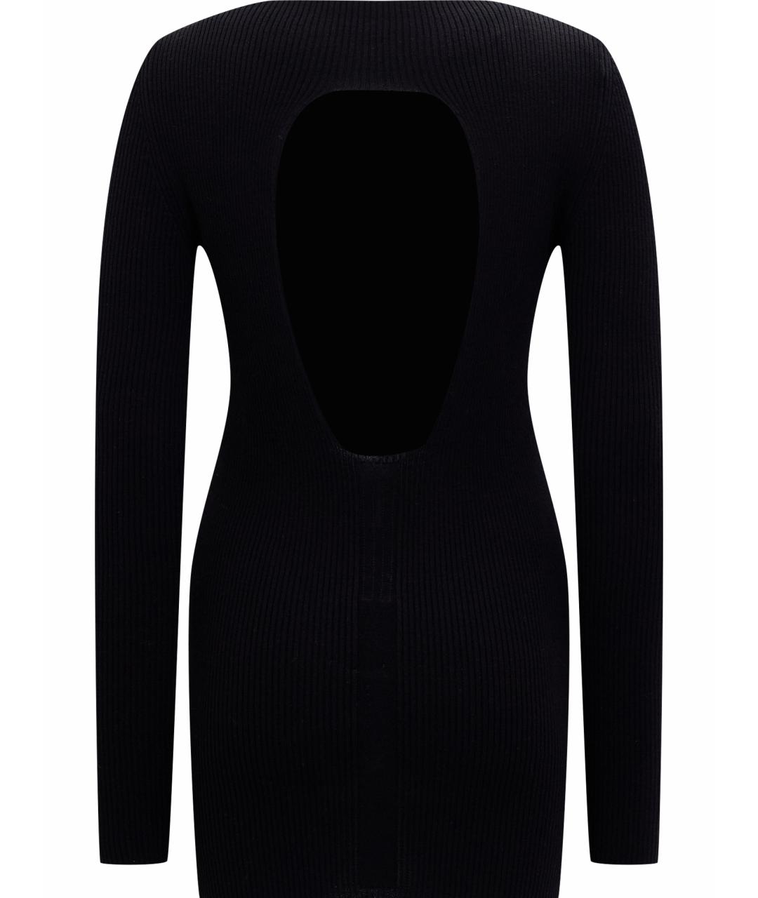 RICK OWENS Черное шерстяное коктейльное платье, фото 2