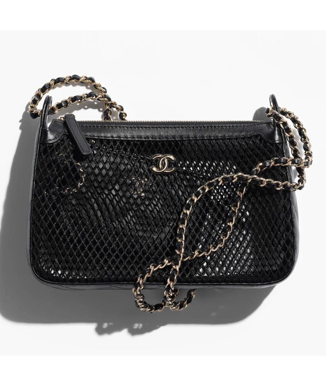 CHANEL Черная кожаная сумка через плечо, фото 8