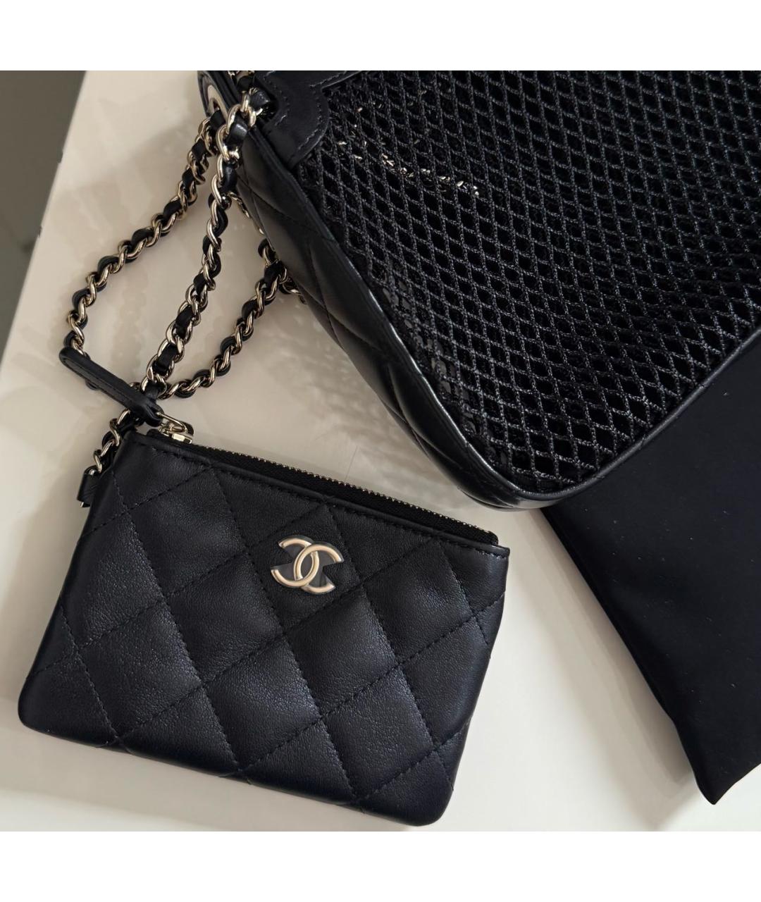 CHANEL Черная кожаная сумка через плечо, фото 6