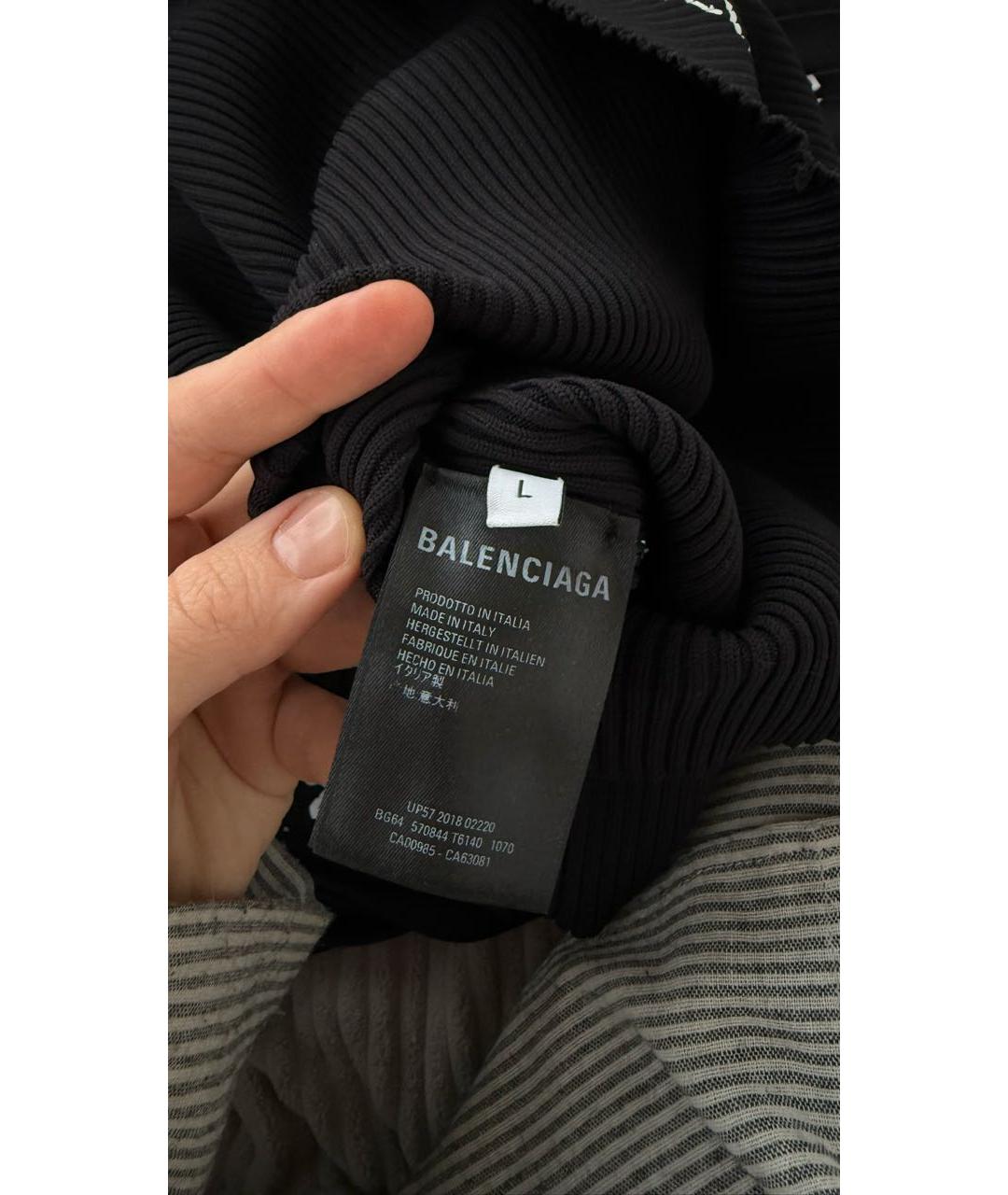 BALENCIAGA Черный полиэстеровый костюм с юбками, фото 4