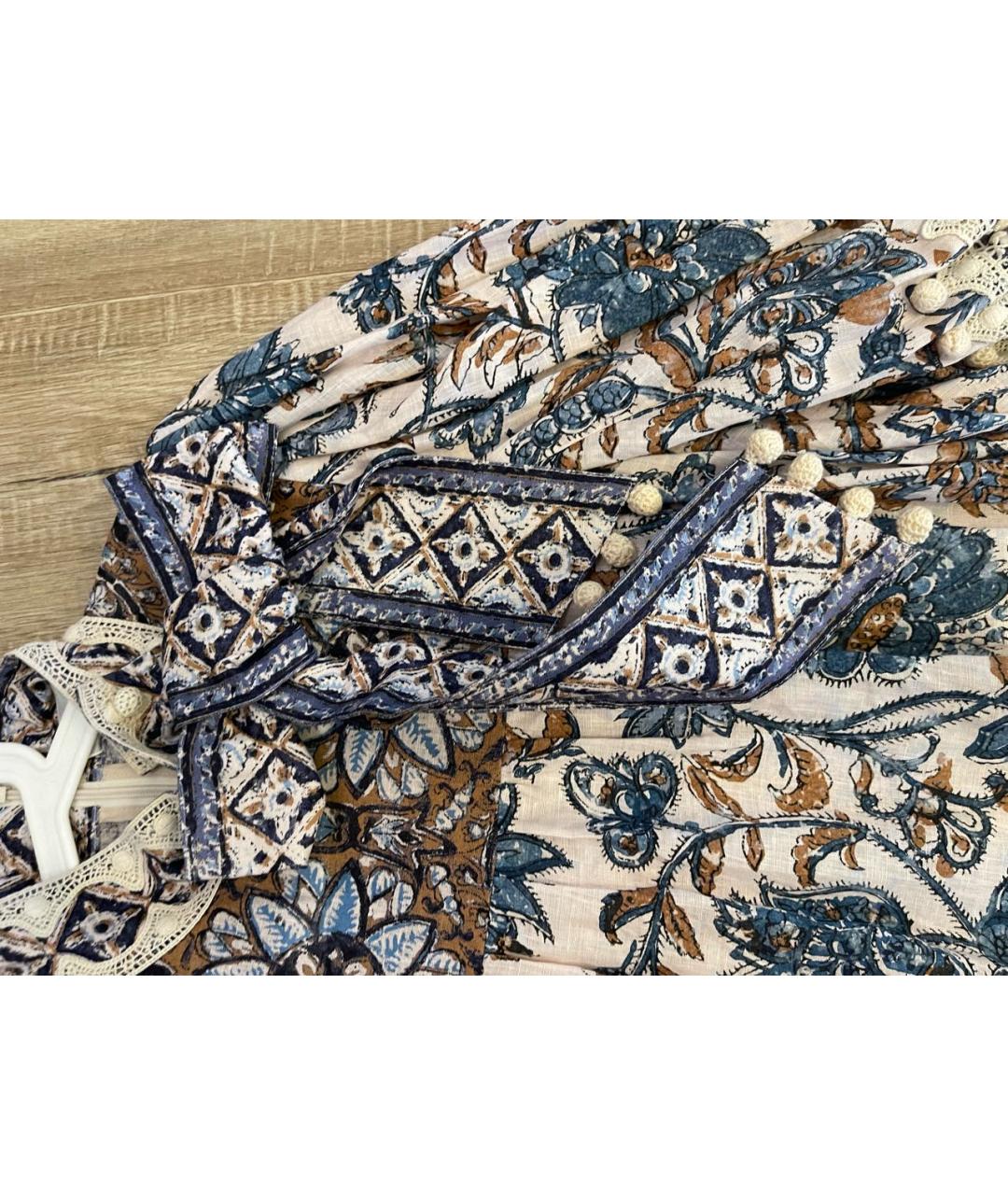 ZIMMERMANN Мульти льняное повседневное платье, фото 3