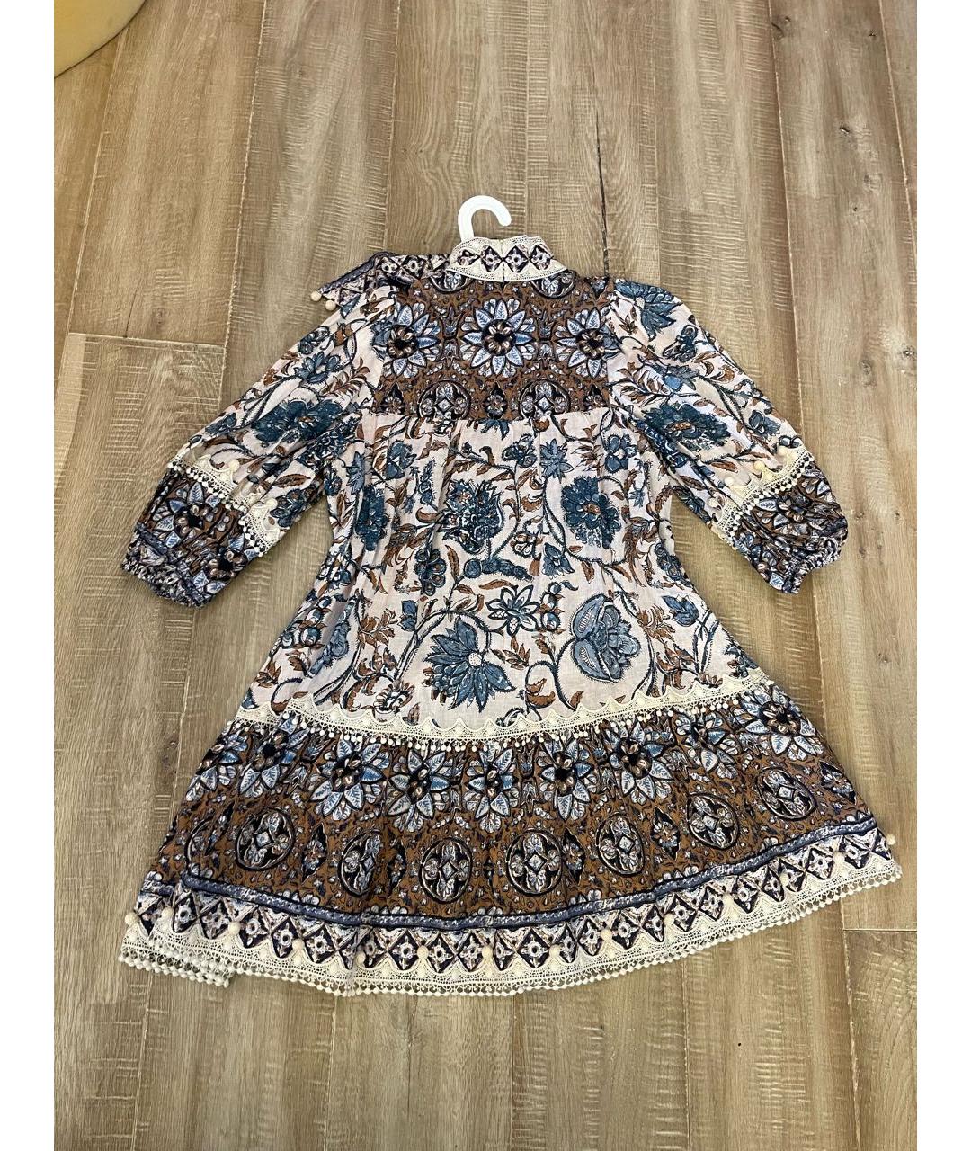 ZIMMERMANN Мульти льняное повседневное платье, фото 2