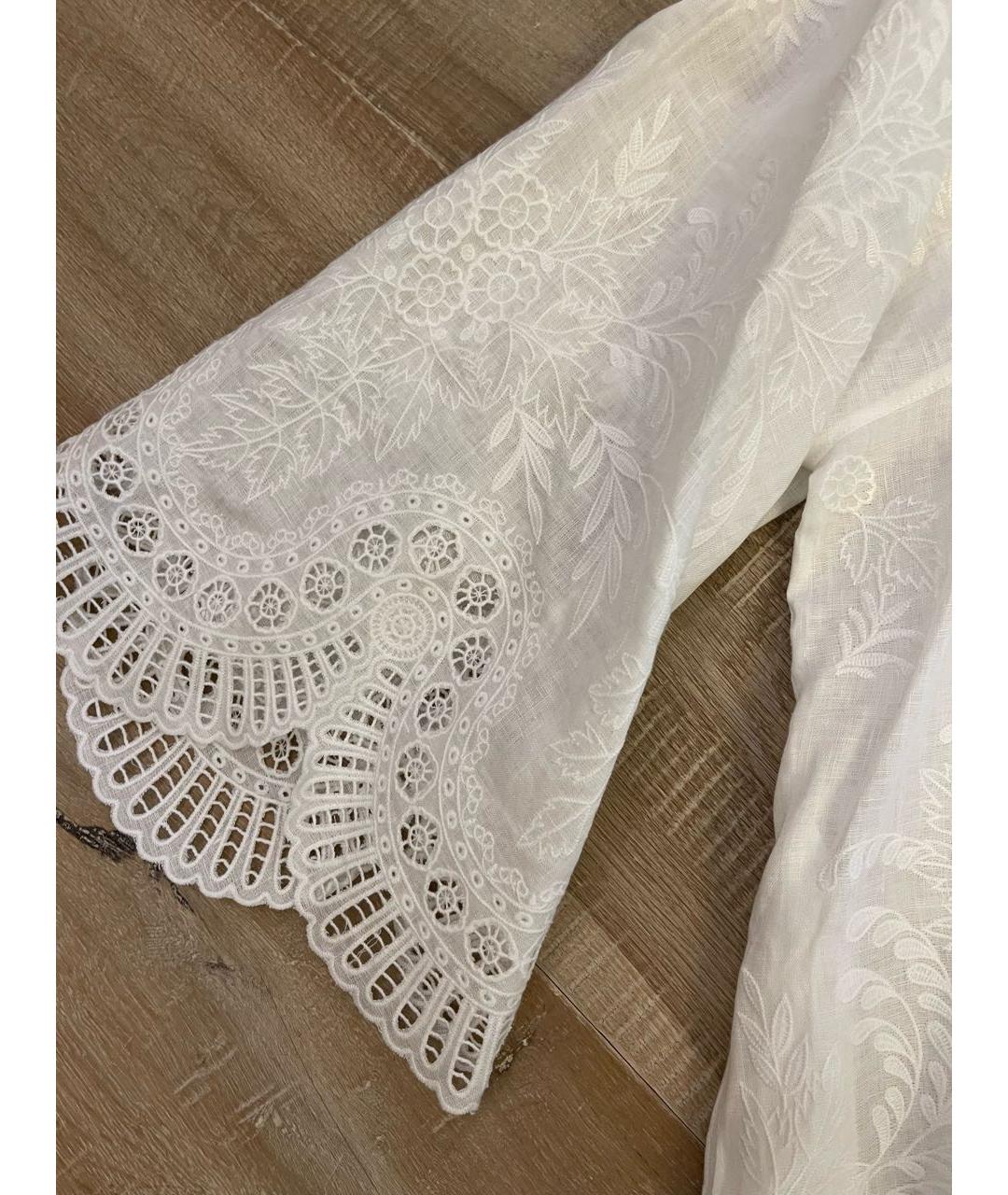 ZIMMERMANN Белое льняное коктейльное платье, фото 4