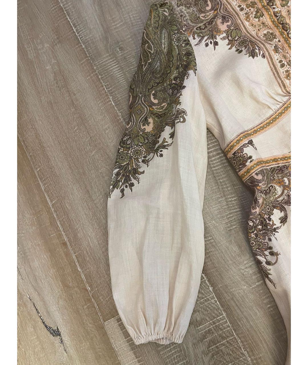 ZIMMERMANN Мульти льняное повседневное платье, фото 3