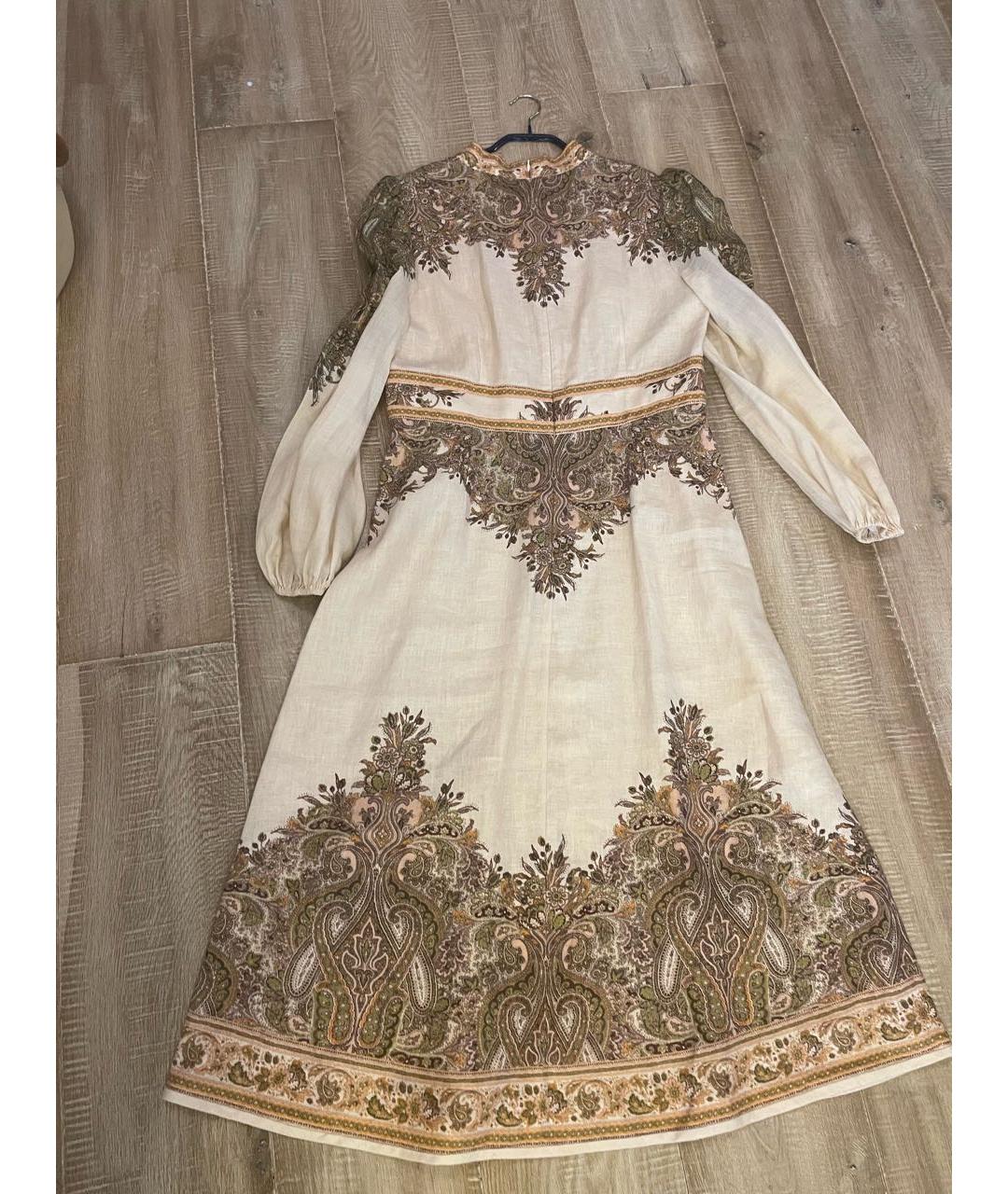 ZIMMERMANN Мульти льняное повседневное платье, фото 5