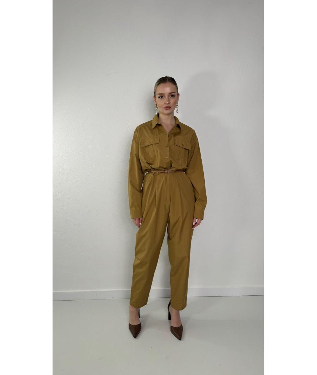 MAX MARA STUDIO Хаки хлопковый комбинезон, фото 7